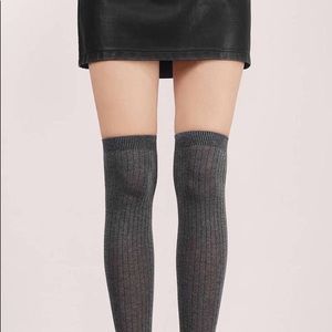 Gray Knee High Socks